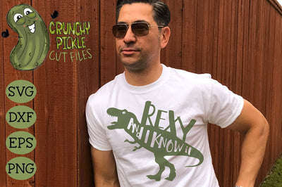 Rexy & I Know It Dinosaur SVG Cut File SVG Crunchy Pickle 