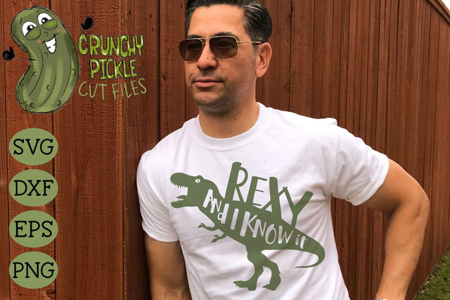 Rexy & I Know It Dinosaur SVG Cut File SVG Crunchy Pickle 