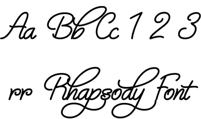 Rhapsody Family Font Font Rivka’s Renditions 