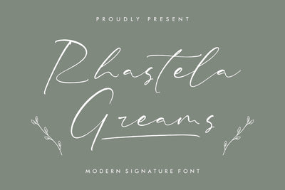 Rhastela Greams - Modern Signature Font Font Storytype Studio 