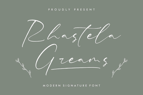Rhastela Greams - Modern Signature Font Font Storytype Studio 