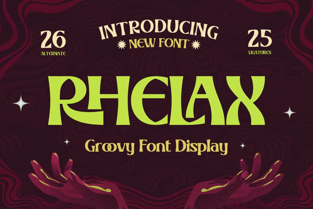 RHELAX | Groovy Retro Font Font twinletter 