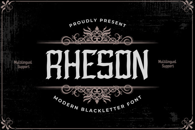 RHESON Blackletter font Font twinletter 
