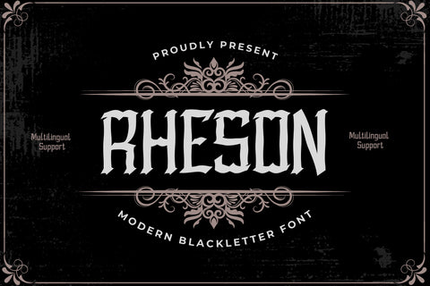 RHESON Blackletter font Font twinletter 