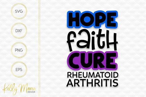 Rheumatoid Arthritis Awareness Cut File Kelly Maree Design 