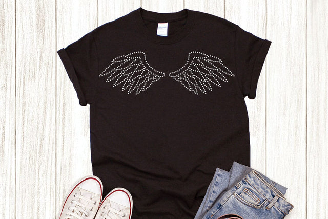 Rhinestone Angel Wings SVG File Template SVG Risa Rocks It 
