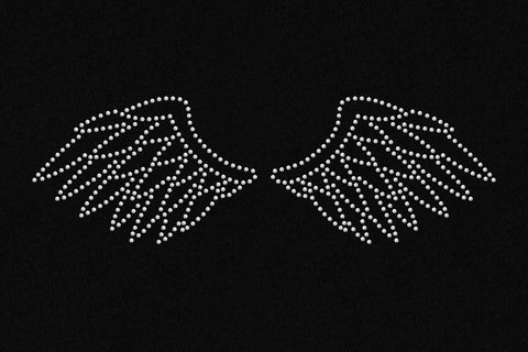 Rhinestone Angel Wings SVG File Template SVG Risa Rocks It 
