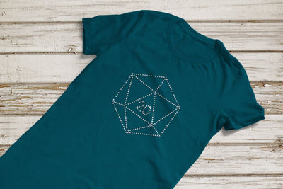 Rhinestone D20 Dice Template SVG Designed by Geeks 