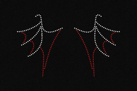 Rhinestone Dragon Wings Template SVG Designed by Geeks 