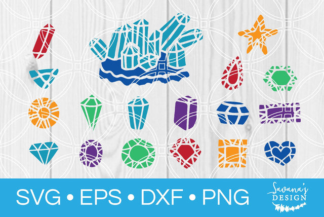 Rhinestone Gemstone Bundle SVG SavanasDesign 