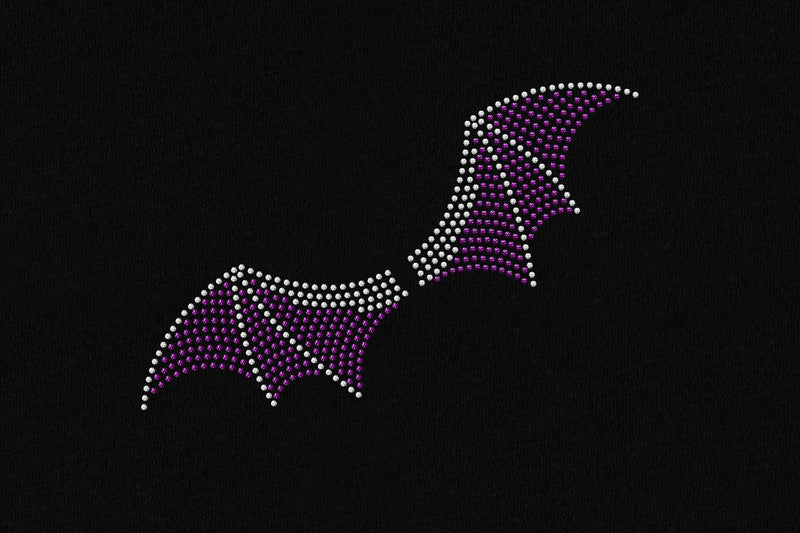 Rhinestone Halloween Bat Wings Template SVG Designed by Geeks 