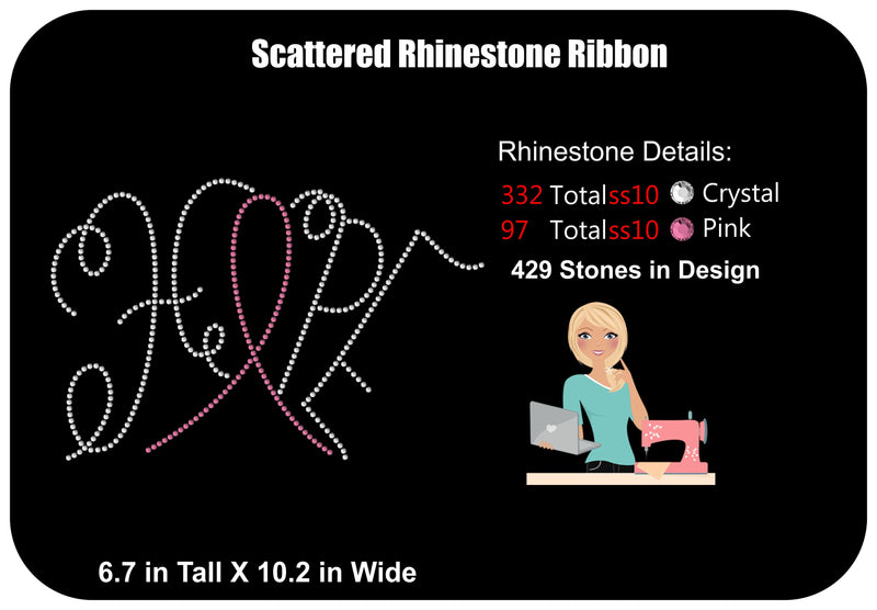 Rhinestone Hope | Awareness Ribbon SVG MissMarysEmbroidery 
