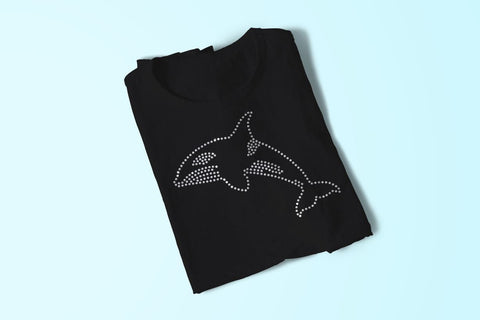 Rhinestone Killer Whale Template SVG Designed by Geeks 
