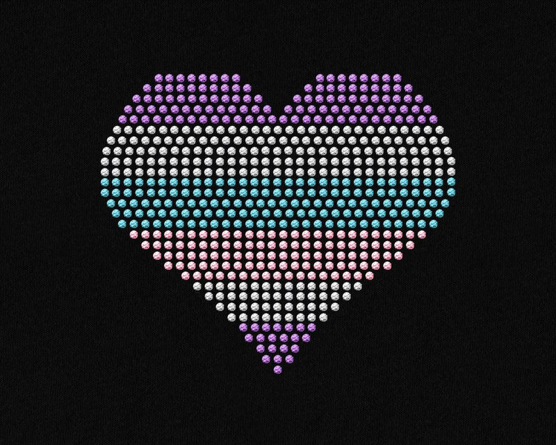 Rhinestone LGBT Hearts Template - So Fontsy
