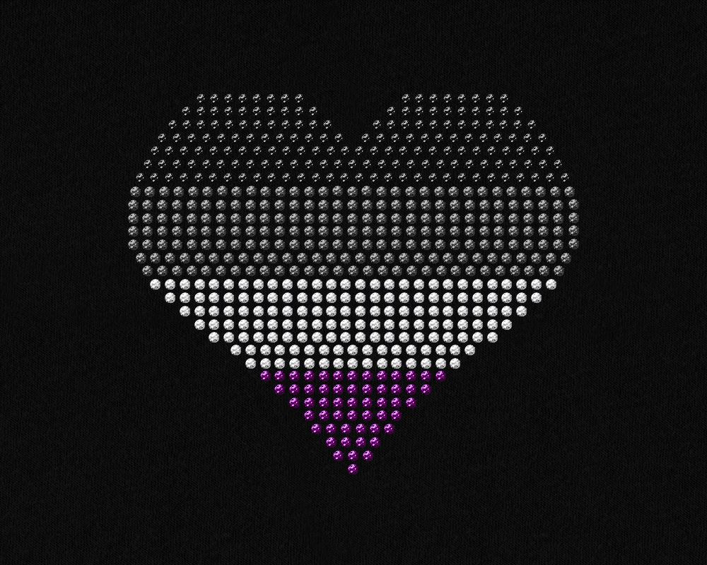 Rhinestone LGBT Hearts Template - So Fontsy