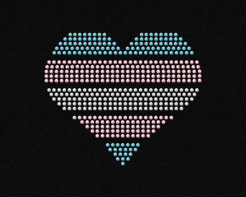 Rhinestone LGBT Hearts Template - So Fontsy