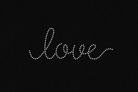 Rhinestone LGBT Rainbow Love Template SVG Designed by Geeks 