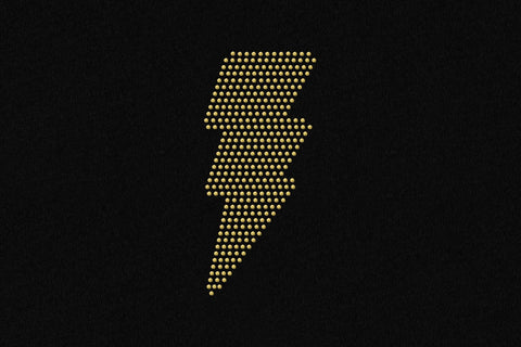 Rhinestone Lightning Bolt Template SVG Designed by Geeks 