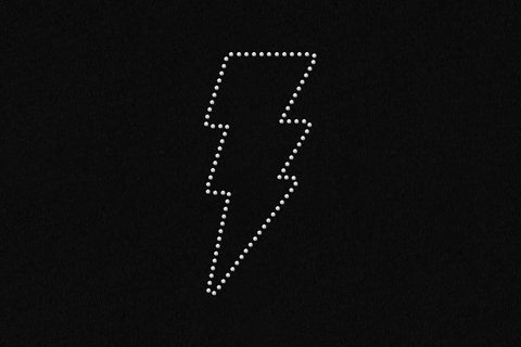 Rhinestone Lightning Bolt Template SVG Designed by Geeks 