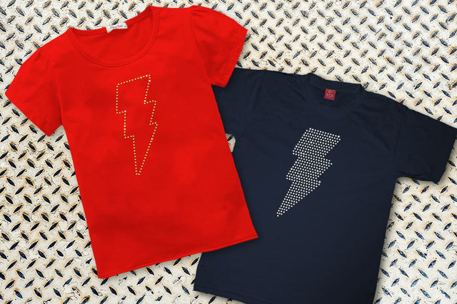 Rhinestone Lightning Bolt Template SVG Designed by Geeks 