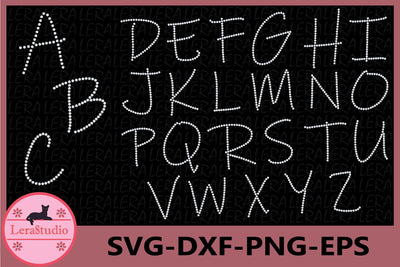 Rhinestones Font Svg SVG Lerastudio 