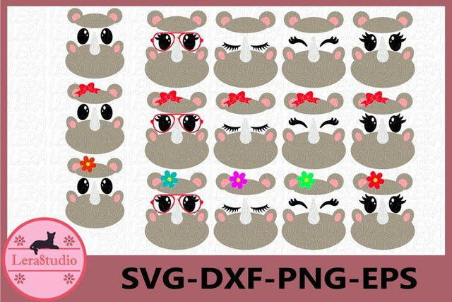 Rhino Face SVG SVG Lerastudio 