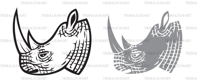 Rhino head SVG TribaliumArtSF 