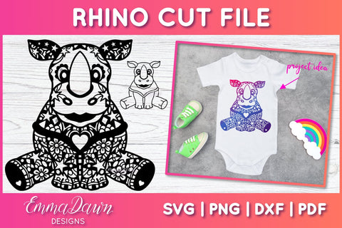 Rhino SVG SVG Emma Dawn Designs 