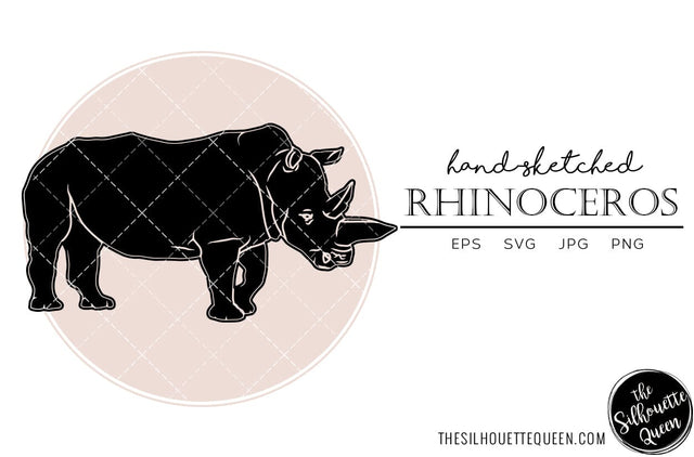 Rhinoceros Sketch Vector SVG Loveleen Kaur 