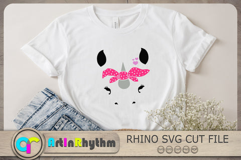 Rhinoceros With Bandana Svg, Rhino Svg, Rhinoceros Svg SVG Artinrhythm shop 