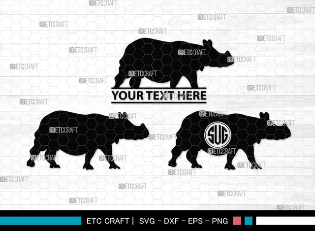 Rhinos Monogram, Rhinos Silhouette, Rhinos SVG, Rhinos Sale Svg, Rhino Svg, Rhinoceros Svg, Safari Animal Svg, SB00310 SVG ETC Craft 