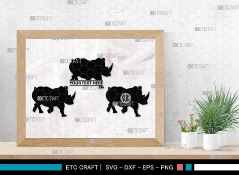 Rhinos Monogram, Rhinos Silhouette, Rhinos SVG, Rhinos Sale Svg, Rhino Svg, Rhinoceros Svg, Safari Animal Svg, SB00310 SVG ETC Craft 