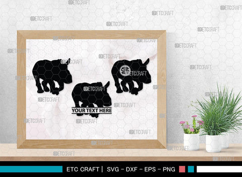Rhinos Monogram, Rhinos Silhouette, Rhinos SVG, Rhinos Sale Svg, Rhino Svg, Rhinoceros Svg, Safari Animal Svg, SB00310 SVG ETC Craft 