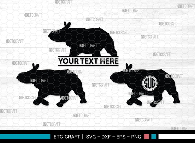 Rhinos Monogram, Rhinos Silhouette, Rhinos SVG, Rhinos Sale Svg, Rhino Svg, Rhinoceros Svg, Safari Animal Svg, SB00310 SVG ETC Craft 