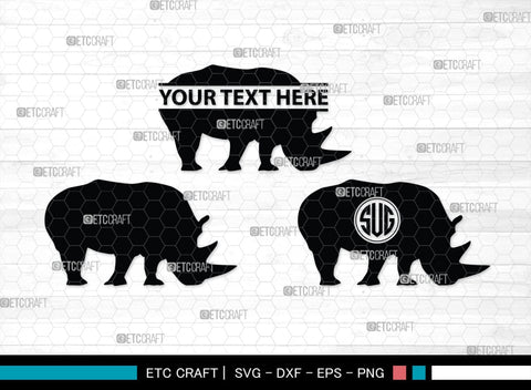Rhinos Monogram, Rhinos Silhouette, Rhinos SVG, Rhinos Sale Svg, Rhino Svg, Rhinoceros Svg, Safari Animal Svg, SB00310 SVG ETC Craft 