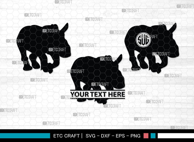 Rhinos Monogram, Rhinos Silhouette, Rhinos SVG, Rhinos Sale Svg, Rhino Svg, Rhinoceros Svg, Safari Animal Svg, SB00310 SVG ETC Craft 