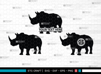 Rhinos Monogram, Rhinos Silhouette, Rhinos SVG, Rhinos Sale Svg, Rhino Svg, Rhinoceros Svg, Safari Animal Svg, SB00310 SVG ETC Craft 