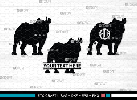 Rhinos Monogram, Rhinos Silhouette, Rhinos SVG, Rhinos Sale Svg, Rhino Svg, Rhinoceros Svg, Safari Animal Svg, SB00310 SVG ETC Craft 