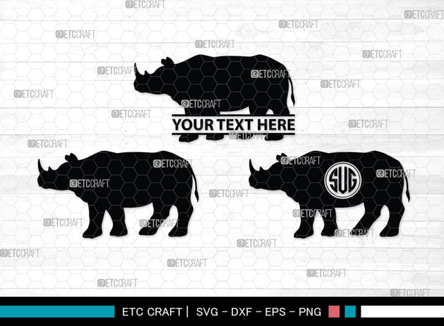 Rhinos Monogram, Rhinos Silhouette, Rhinos SVG, Rhinos Sale Svg, Rhino Svg, Rhinoceros Svg, Safari Animal Svg, SB00310 SVG ETC Craft 