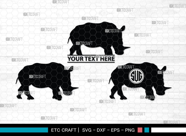 Rhinos Monogram, Rhinos Silhouette, Rhinos SVG, Rhinos Sale Svg, Rhino Svg, Rhinoceros Svg, Safari Animal Svg, SB00310 SVG ETC Craft 