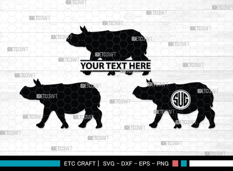 Rhinos Monogram, Rhinos Silhouette, Rhinos SVG, Rhinos Sale Svg, Rhino Svg, Rhinoceros Svg, Safari Animal Svg, SB00310 SVG ETC Craft 