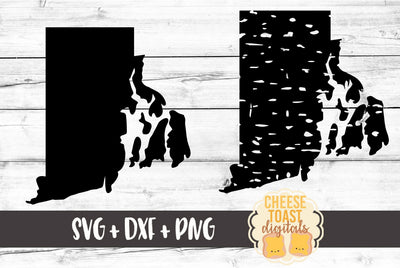 Rhode Island - Solid & Grunge SVG Cheese Toast Digitals 