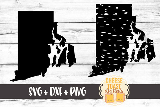Rhode Island - Solid & Grunge SVG Cheese Toast Digitals 