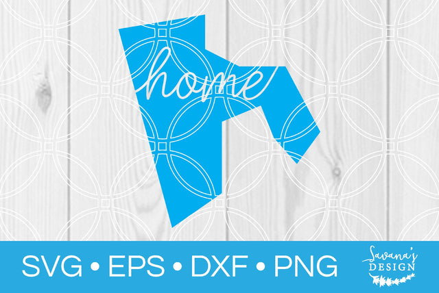 Rhode Island State with Home SVG SavanasDesign 