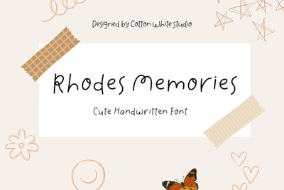 Rhodes Memories Font Cotton White Studio 