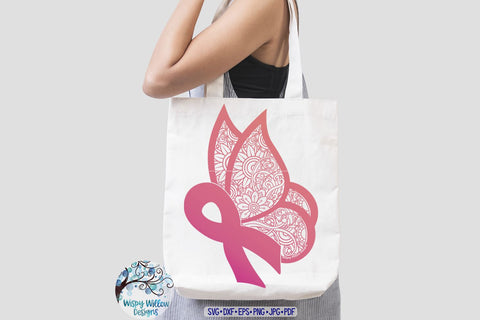 Ribbon Butterfly Mandala Zentangle SVG SVG Wispy Willow Designs 