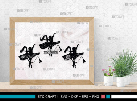 Ribbon Dancer Monogram, Ribbon Dancer Silhouette, Ribbon Dancer SVG, Dancer Svg, Ballet Ribbon Svg, Gymnastic Svg, SB00399 SVG ETC Craft 