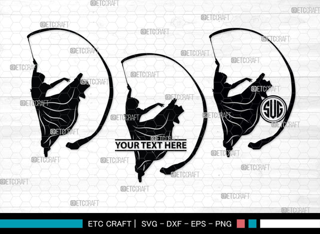 Ribbon Dancer Monogram, Ribbon Dancer Silhouette, Ribbon Dancer SVG, Dancer Svg, Ballet Ribbon Svg, Gymnastic Svg, SB00399 SVG ETC Craft 