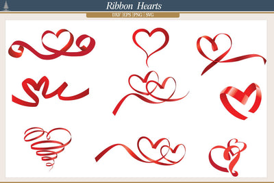 Ribbon Hearts SVG AfterTenDesign 