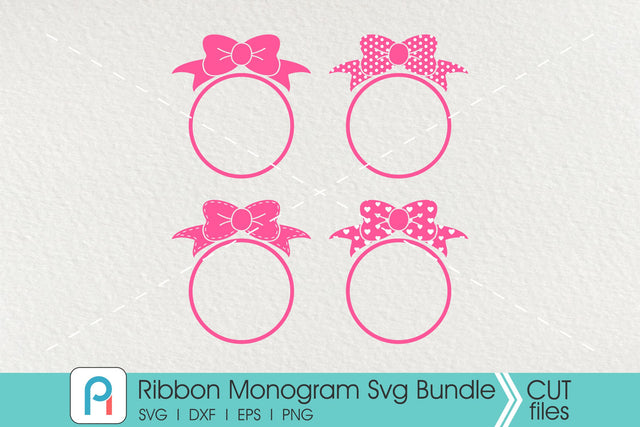 Ribbon Monogram Svg, Ribbon Svg, Ribbon Clip Art Pinoyart Kreatib 